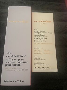ever eden bundle kids cloud body wash & kids shampoo & conditioner NWT